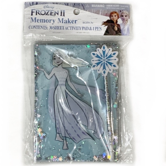 Disney Frozen II Memory Maker Journal Diary Activity Pad Pen Set Elsa Blue NEW - Picture 1 of 14